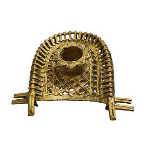 Candelabro de hierro hecho a mano Dhokra Dokra para bodas y decoración del hogar - Product Image 1