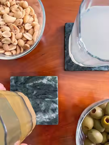 Juego de posavasos de resina de la mejor calidad con posavasos hechos a mano para venta al por menor en línea y posavasos de piedra para uso doméstico de Artisan Craft - Product Image 2