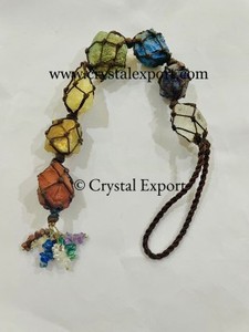 2025 Orgonita tallada Chakra colgante Tumble piedras cristales curativos para decoración del hogar y colgante de coche - Product Image 2