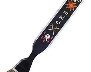 Echarpe masónica - AASR - 30.º grado - C.K.H + Echarpe de águila hecha de cinta moiré - Reverso negro Ancho de la cinta: 11 cm - Product Image 2