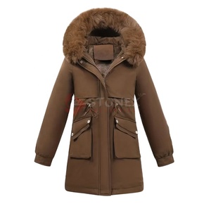 Chaqueta Parka con Capucha Regular para Mujer de Alta Calidad, 100% Poliéster, Personalizable, Abrigo de Invierno para Exteriores - Product Image 1