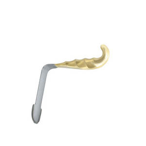 Rétracteur chirurgical pour chirurgie mammaire, 36 mm, dents spatulées, manche en acier inoxydable plaqué or, certifié CE, instrument chirurgical manuel - Product Image 5