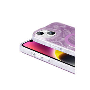 Coque de téléphone portable en silicone gris Netzy pour MagSafe compatible, motif de peinture à la brosse, palette SAFA, coque de protection pour iPhone 13 - Product Image 3