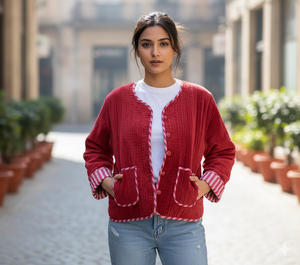 Chaqueta Reversible Acolchada de Terciopelo para Mujer con Forro de Algodón, Ecológica y Transpirable, Diseño Otoño/Invierno - Product Image 1