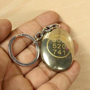 Llavero con Símbolo Zibu de Pirita, Portamonedas, Mosquetón de Aleación Metálica - Product Image 3