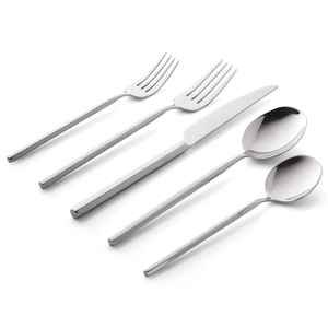 Juego de Cubiertos de Acero Inoxidable de Primera Calidad, Pulido Plateado, Diseño Único, Utensilios de Cocina, Cubiertos para Restaurante y Hogar - Product Image 5