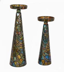 Porte-bougie au look unique, style béton, vaisselle ronde, bougie décorative, vaisselle de mariage et d'événements haut de gamme, décoration de table - Product Image 2