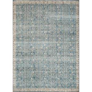 Alfombra de Lana Azul Erbe Anudada a Mano con Patrón de Medallón para Decoración de Sala de Estar o Pasillo, Tamaño Grande - Alfombras Jaipur ZA - Product Image 1