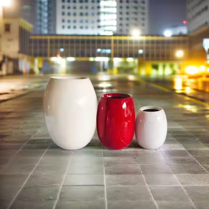 Grande jardinière en fibre de verre FRP Pot de fleur décoratif intérieur et extérieur durable pour jardin maison bureau pépinière balcon utilisation - Product Image 1