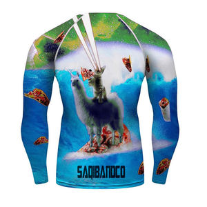 2024 Rashguards Jiu Jitsu sublimés Concevez votre propre Rash Guard personnalisé à manches courtes Surf Logo MMA BJJ - Product Image 4