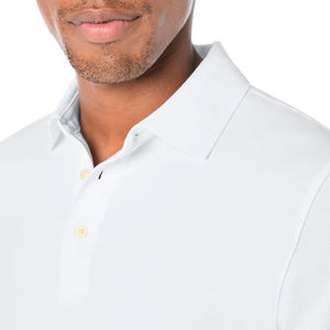 Classique hommes à manches courtes tricoté 100% coton respirant décontracté pour chemise avec logo de broderie imprimé personnalisé coton Pima - Product Image 3
