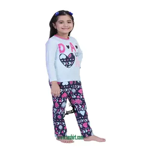 Spring Girls printed pajamas kids pajamas pyjama sleepwear Wholesale Girls Sleepwear Pajamas Cute Cartoon Cotton Long Sleeve