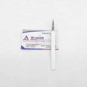 แหนบสำหรับต่อขนตาสีขาวแหลมสีดำแหนบสำหรับต่อขนตาแบบแยกโลโก้ได้ตามต้องการ - Product Image 6