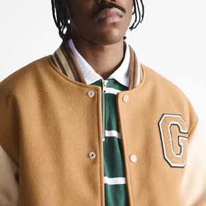 Chaqueta de béisbol unisex personalizada para hombre, chaqueta informal de lana lisa con letras, chaquetas universitarias de chenilla al por mayor, chaqueta universitaria de invierno personalizada - Product Image 3
