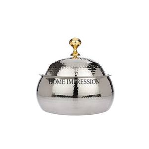 Casserole en marbre de qualité luxueuse avec poignée plaquée or et couvercle supérieur du fabricant indien Vente chaude la plus demandée - Product Image 3