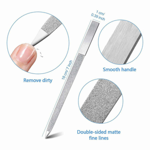 Lime à ongles miniature double face de qualité supérieure avec motif droit, en acier inoxydable réutilisable pour le façonnage et le polissage professionnel des ongles - Product Image 6