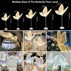 <span class=keywords><strong>Farfalle</strong></span> LED Acriliche Trasparenti 40/60CM con Ali Svolazzanti, Decorazioni per Matrimoni all'Ingrosso - Product Image 3