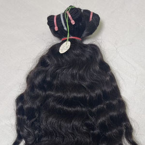 Machine indienne brute Double trame paquets de cheveux humains vierges Remy Extensions de dentelle perruque de Style vague noire naturelle Kinky Straight Curl - Product Image 1