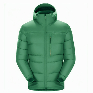 2025 Wholesale High Quality Custom Men's Canvas Puffer Jacket Waterproof Windproof Reversible Bomber Quilted Hood <b>Winter</b> - Product Image 6
