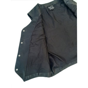 2024 Super Rider Reversible <b>Biker</b> <b>Jeans</b> Vest Non Woven Fabric V-Neck Winter Motorcycle Windproof Breathable Zipper Leather - Product Image 4