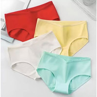 Celana Dalam Wanita Terlaris Warna Solid Katun Bernapas Model Mommy Panties Ukuran Besar Half Slips Bodysuit Lingerie Combo Grosir