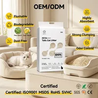 Litière pour chat en tofu de qualité alimentaire, directement de l'usine, jetable, sans poussière, haute absorption, vente en gros, marque privée
