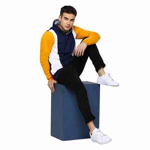 Trending Top Block Hoodies for Men's Fashionable Stylish Hoodies Made of Cotton Fleece With Private Logo - Product Image 4