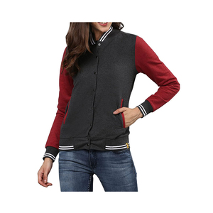 แจ็กเก็ตหนังมหาวิทยาลัยสำหรับผู้หญิงแจ็กเก็ตหนังสไตล์มหาวิทยาลัยเชอร์ปาขนสัตว์ - Product Image 1