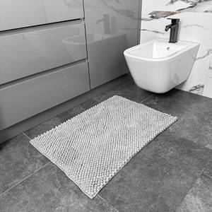 พรมห้องน้ำไมโครไฟเบอร์สีเทาสับปะรดกันลื่น ซักได้ ขนาด 50x80 ซม. - Product Image 3