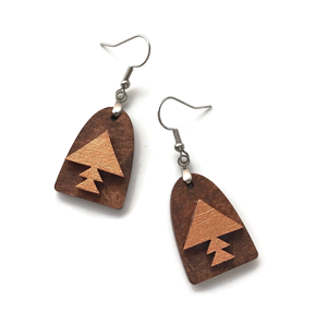 Venta al por mayor Pendientes de madera Fiesta de cumpleaños El mejor regalo para el día de la madre Diseño antiguo Diseño superior Artesanía natural - Product Image 3