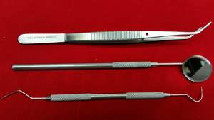 ชุดเครื่องมือทันตกรรมพื้นฐานชุดเครื่องมือทันตกรรมแบบใช้มือคลาส III เครื่องมือสำรวจปากผ้าฝ้าย #5 - Product Image 4