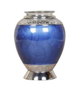 Urnes de crémation imprimées de fleurs de conception supérieure de luxe Urne commémorative funéraire de qualité standard pour les cendres d'homme et de femme faites à la main - Product Image 2