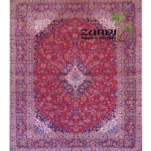 Tapis ABC Kilims style Kashan, en laine, design floral traditionnel, artisanat de luxe, décoration intérieure. - Product Image 1