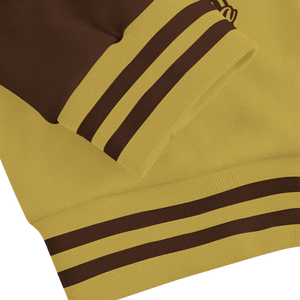 Iota Phi Theta Brown Gold Heritage 1963 Letterman Jacket Varsity Greek Life Fraternity Apparel Vêtements d'extérieur classiques pour campus - Product Image 5