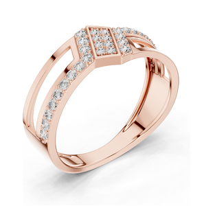 แหวนเพชรแล็บ 0.352 กะรัต และมอสซาไนต์สำหรับสุภาพสตรี ความใส VVS-VS ทอง 18KT, 14KT, 10KT และเงิน 925  ทองชมพู, ทองเหลือง, ทองขาว - Product Image 5