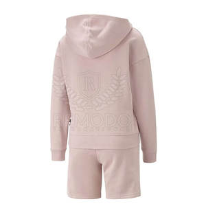 Sudaderas ligeras para mujer, conjunto corto, ropa informal transpirable cómoda, conjunto corto de sudaderas con capucha para mujer - Product Image 4