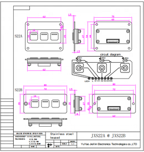 IP65 Waterproof FCC/CE/ISO9001 Certified 3x1x3 Matrix <strong>Numeric</strong> <strong>Keypad</strong> 62*25mm Stainless Steel <strong>Keypad</strong> for <strong>Vending</strong> <strong>Machines</strong> Kiosks - Product Image 6
