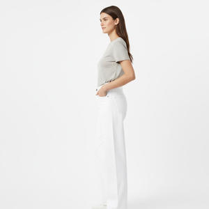 Pantalones vaqueros informales de ajuste regular de cintura media para mujer Pantalones sólidos de verano hechos a medida al por mayor de proveedor de fábrica OEM - Product Image 4