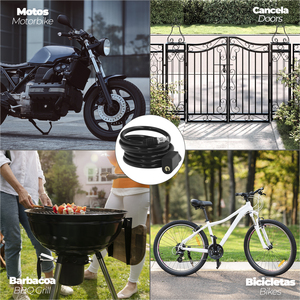 Cavo a Spirale per Bicicletta con Chiave O/ 8 mm. x 150 cm. - Product Image 5
