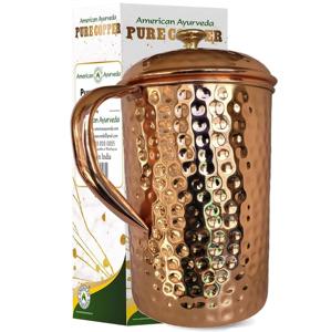 Jarra decorativa de metal de cobre con boca ancha y base sólida Ideal para servir agua o jugo durante reuniones en el hogar - Product Image 5