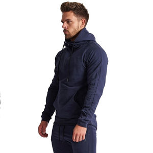 Haute qualité 100% coton 500 Gsm lourd pull à capuche pour hommes brodé Logo personnalisé français éponge blanc sweat automne - Product Image 4