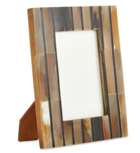 Marco de fotos de cuerno natural hecho a mano Chipset pegado a mano delicado pulido a mano brillante disponible en varios colores - Product Image 6