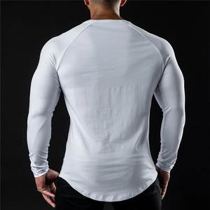 Camiseta de Compresión de Algodón para Hombre, Manga Larga, para Fitness, Deporte, Entrenamiento, Correr, Gimnasio, Ropa Deportiva de Secado Rápido con Diseño Estampado en la Parte Delantera - Product Image 2
