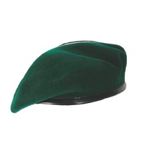Béret Vert Olive Personnalisable avec Logo Métallique en Tissu Laine, Style Ajustable pour Entraînement Tactique et Sécurité en Extérieur
