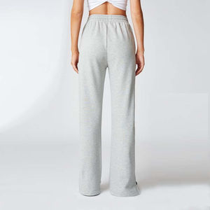 กางเกงวอร์มผ้าฟลีซผ้าฝ้ายของผู้หญิงกางเกงวอร์มสีบล็อกกางเกงวอร์มกางเกงวอร์มกางเกงเอวสูงย้อมสีเทาดีไซน์ล่าสุด2025 - Product Image 4