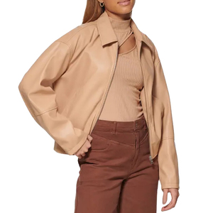 Veste en cuir véritable pour femmes de haute qualité, style tendance, nouveau modèle, veste décontractée à fermeture éclair pour femmes, chez Nurak 2026 - Product Image 1