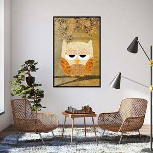 Antique Sweet Owl <b>Poster</b> Paper Wall Decor - Product Image 2