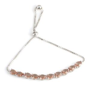 925 Sterling <b>Silver</b> Teardrop Zultanite Stone Moissanite <b>Bracelet</b> Elegant and Luxurious Women's <b>Bangle</b> - Product Image 1