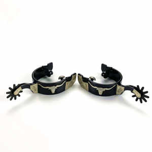 Espuelas de caballo de acero inoxidable personalizadas, equipo de equitación duradero, opciones de grabado y forma para uso ecuestre - Product Image 1