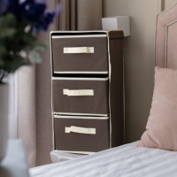 MA36 Petite armoire de rangement pliable en tissu personnalisée OEM Prix d'usine pour les bijoux Sac à cosmétiques Outils Organisation de stockage à domicile